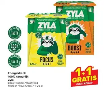 Carrefour Energiedrank 100% natuurlijk Zyla aanbieding