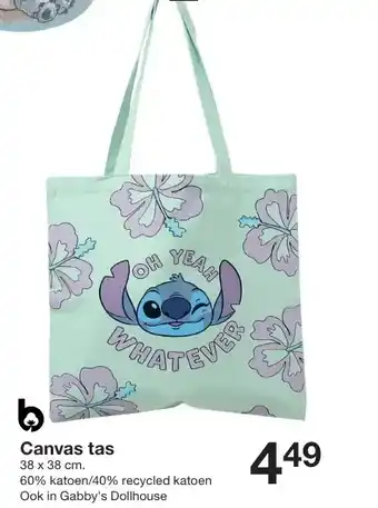 Zeeman Canvas tas aanbieding