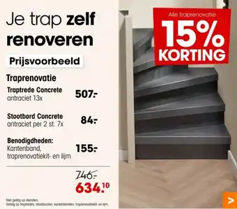 Kwantum Traprenovatie Traptrede Concrete aanbieding