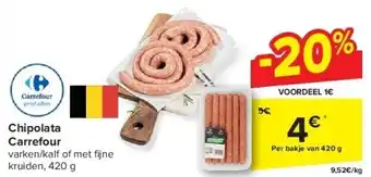 Carrefour Chipolata Carrefour aanbieding