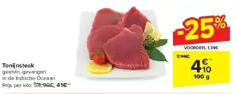 Carrefour Tonijnsteak aanbieding