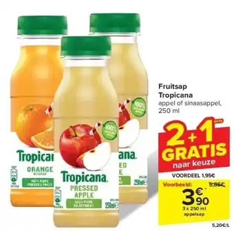 Carrefour Fruitsap Tropicana aanbieding