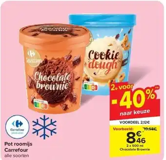 Carrefour Pot roomijs Carrefour aanbieding