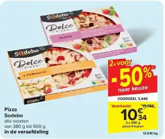 Carrefour Pizza Sodebo aanbieding