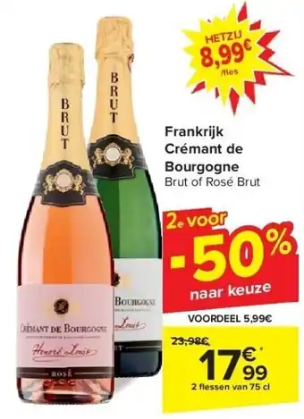 Carrefour Frankrijk Crémant de Bourgogne aanbieding