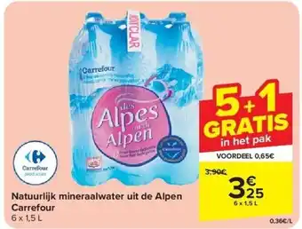 Carrefour Natuurlijk mineraalwater uit de Alpen Carrefour aanbieding