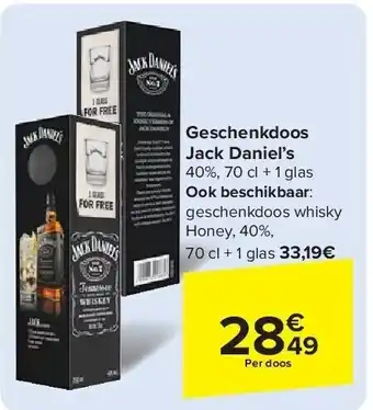 Carrefour Geschenkdoos Jack Daniel’s aanbieding