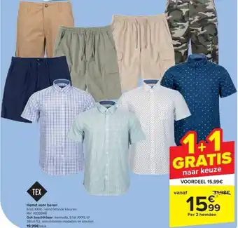 Carrefour Hemd voor heren aanbieding