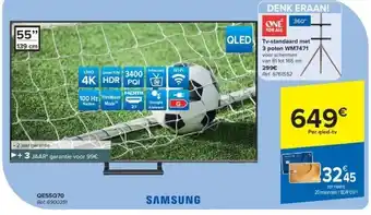 Carrefour Samsung QE55Q70 UHD 4K HDR LED TV aanbieding