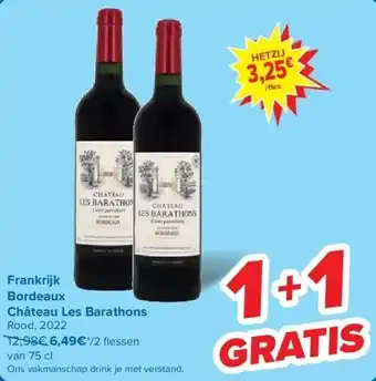 Carrefour Frankrijk Bordeaux Château Les Barathons aanbieding