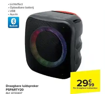 Carrefour Draagbare luidspreker PSPARTY20 aanbieding