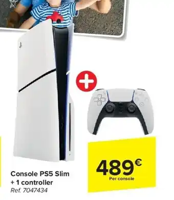 Carrefour Console PS5 Slim + 1 controller aanbieding