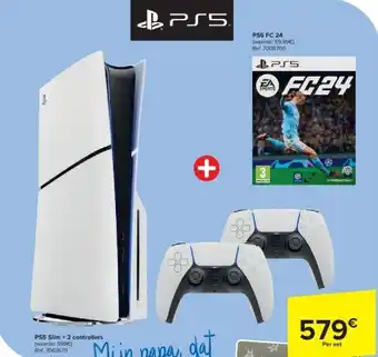 Carrefour PS5 Slim + 2 controllers aanbieding