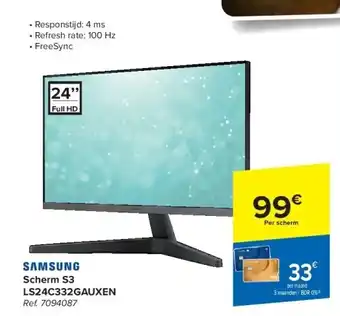 Samsung Scherm S3 LS24C332GAUXEN