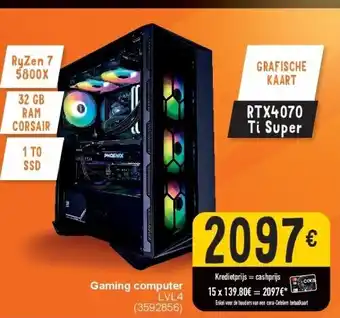 Cora Gaming computer LVL4 aanbieding