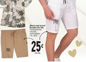 Cora Short met koord BLANC DU NIL aanbieding