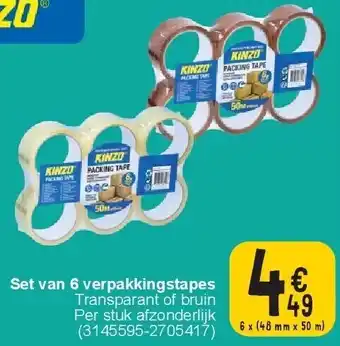 Cora Set van 6 verpakkingstapes aanbieding