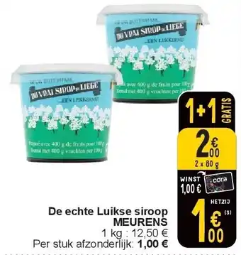 Cora De echte Luikse siroop MEURENS aanbieding