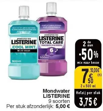 Cora Mondwater LISTERINE aanbieding