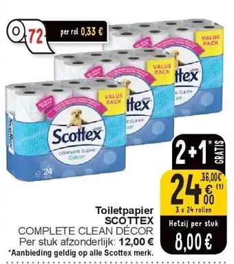 Cora Toiletpapier SCOTTEX aanbieding