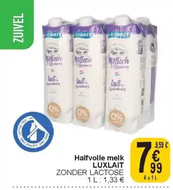 Cora Halfvolle melk LUXLAIT aanbieding