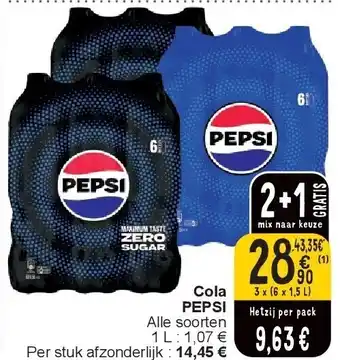 Cora Cola PEPSI aanbieding