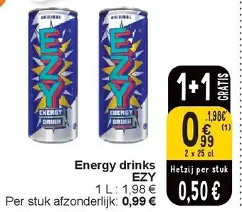 Cora Energy drinks EZY aanbieding