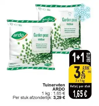 Cora Tuinerwten ARDO aanbieding