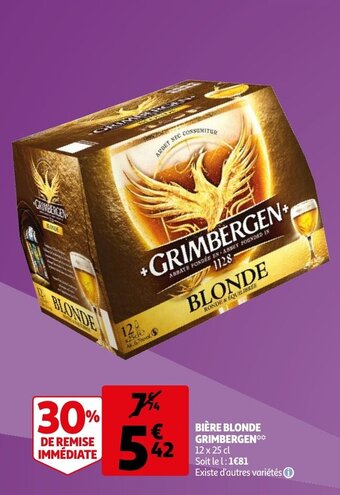 Auchan Biere Blonde Grimbergen aanbieding