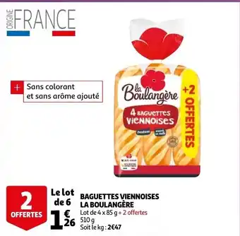 Baguettes Viennoises La Boulangere