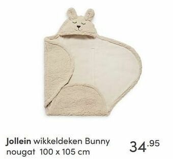 Baby & Tiener Jollein wikkeldeken bunny nougat aanbieding