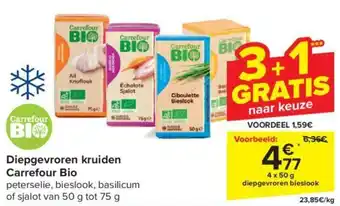 Carrefour Diepgevroren kruiden 4 x 50g aanbieding