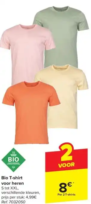 Carrefour Bio T-shirt voor heren ref. 7032050 aanbieding