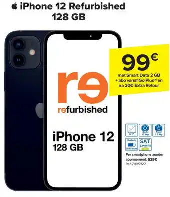 Carrefour * iPhone 12 Refurbished 128GB aanbieding