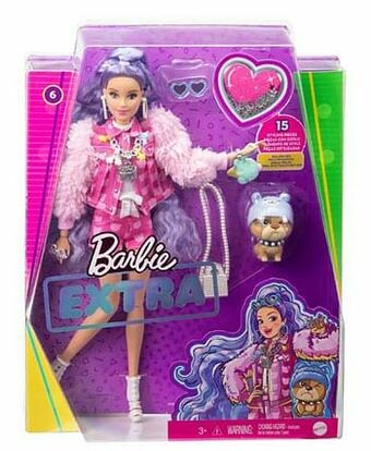 ToyChamp Barbie EXTRA - Millie Periwinkle Hair pop met dier aanbieding
