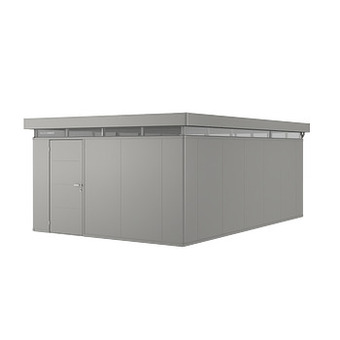 Brico Biohort tuinhuis CasaNova 400x600cm kwarts grijs metallic deur links aanbieding