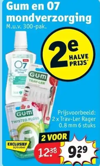 Kruidvat Gum en O7 mondverzorging aanbieding