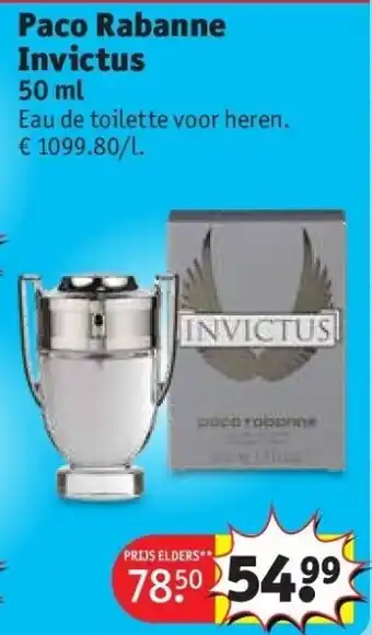 Kruidvat Paco Rabanne Invictus aanbieding