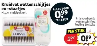 Kruidvat Kruidvat wattenschijfjes en -staafjes aanbieding