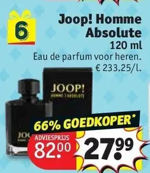 Kruidvat Joop! Homme Absolute aanbieding