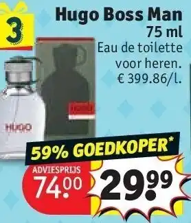 Kruidvat Hugo Boss Man aanbieding
