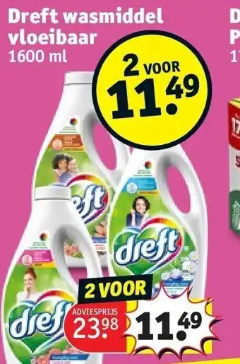 Kruidvat Dreft wasmiddel vloeibaar aanbieding