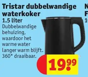 Kruidvat Tristar dubbelwandige waterkoker aanbieding