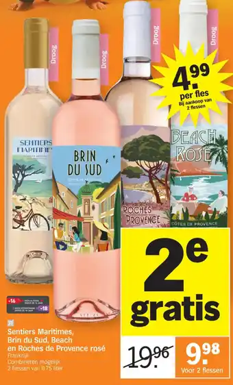 Albert Heijn Sentiers Maritimes, Brin du Sud, Beach en Roches de Provence rosé aanbieding