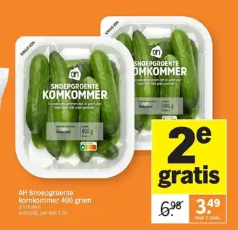 Albert Heijn Snoepgroente komkommer 400 gram aanbieding