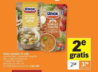Unox soepen in zak