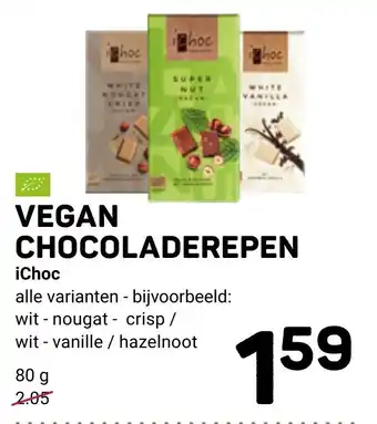Ekoplaza iChoc Vegan Chocoladerepen 80g aanbieding