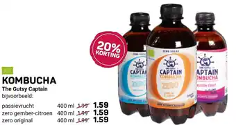 Ekoplaza The Gutsy Captain Kombucha 400ml aanbieding