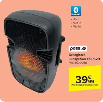 Carrefour Draagbare luidspreker PSPS29 aanbieding