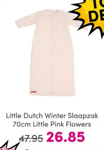 Baby & Tiener Little Dutch Winter Slaapzak 70cm Little Pink Flowers aanbieding